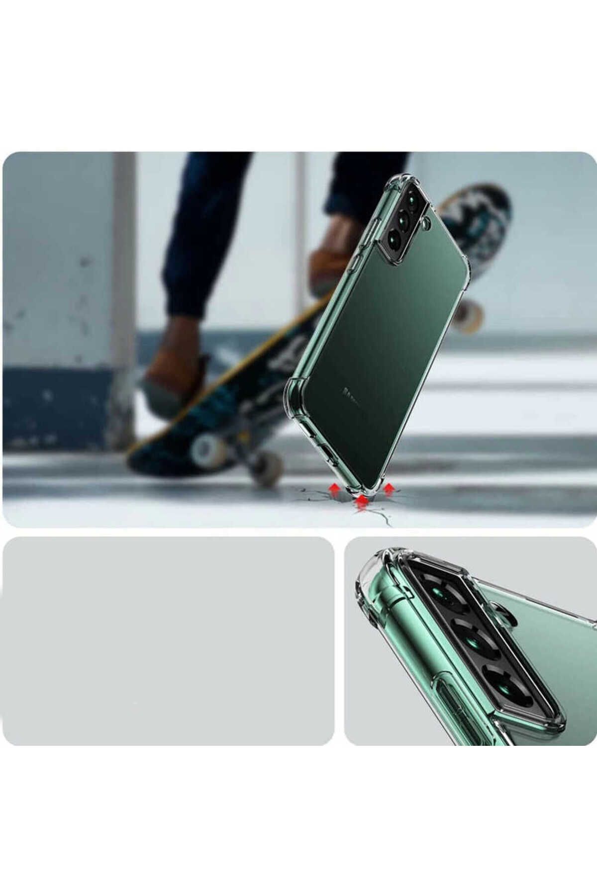 Galaxy S22 Plus Uyumlu Zore Kamera Korumalı Nitro Anti Shock Silikon-Renksiz
