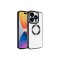 iPhone 15 Pro Uyumlu Kamera Korumalı Logo Gösteren Zore Omega Kılıf-Siyah