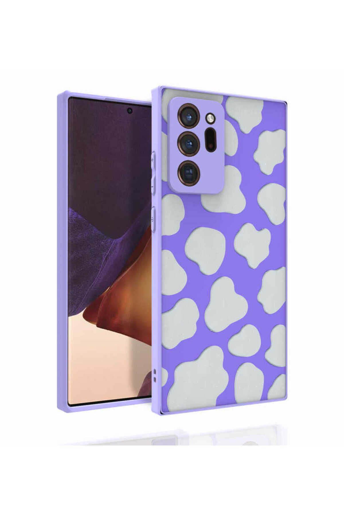 Galaxy Note 20 Ultra Uyumlu Desenli Kamera Korumalı Parlak Zore Nora Kılıf-NO6