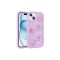iPhone 15 Uyumlu Kabartma Figürlü Parlak Zore Toys Silikon Kılıf-Mor
