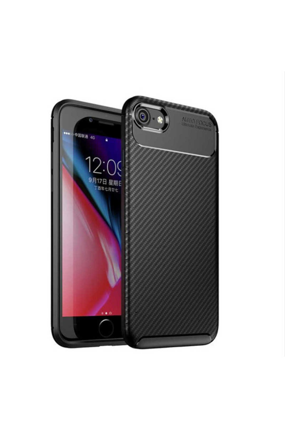 iPhone SE 2022 Uyumlu Zore Negro Silikon Kılıf-Siyah