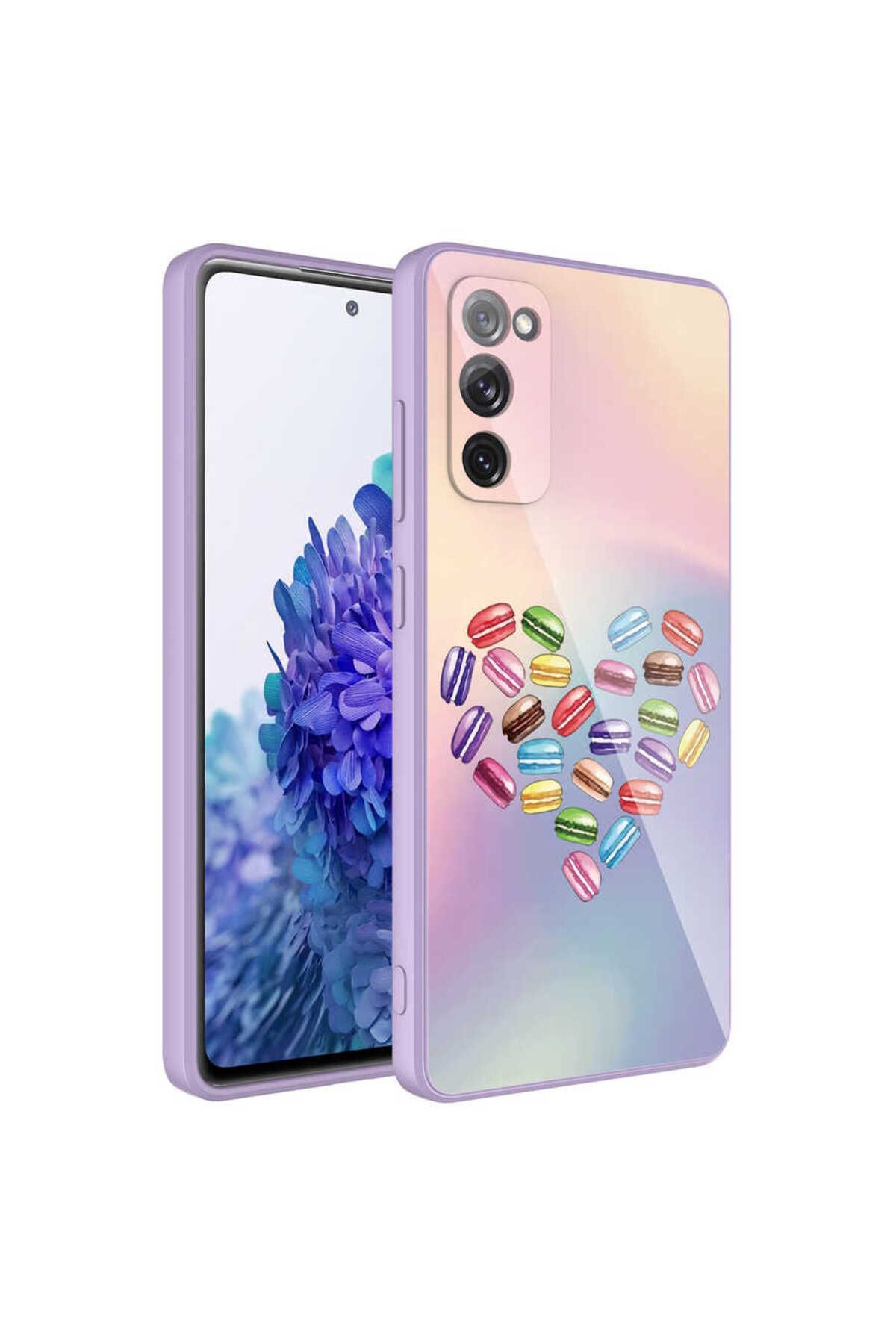Galaxy S20 FE Uyumlu Kamera Korumalı Desenli Sert Silikon Zore Epoksi Kılıf-NO1