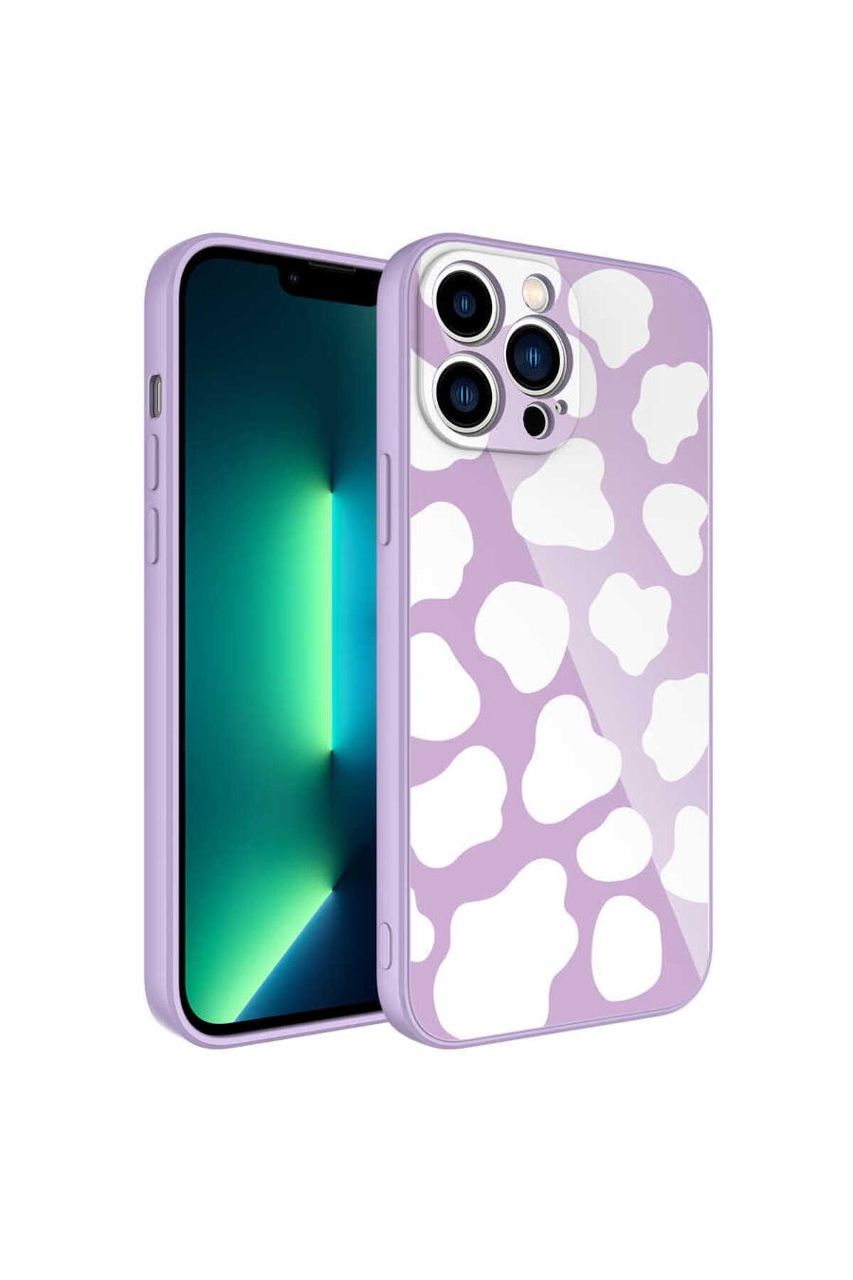 iPhone 12 Pro Max Uyumlu Kamera Korumalı Desenli Sert Silikon Zore Epoksi Kılıf-NO6