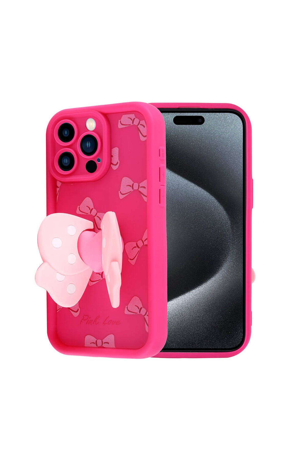 iPhone 15 Pro Max Kılıf Kamera Korumalı Figür Tasarımlı Zore Kapya Kapak-Pembe Koyu iPhone 15 Pro Max Kılıf Kamera Korumalı Figür Tasarımlı Zore Kapya Kapak-Pembe Koyu
