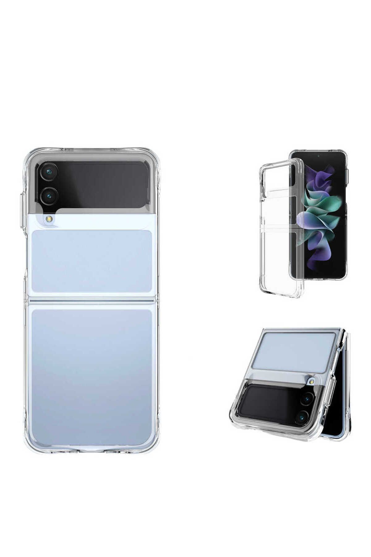Galaxy Z Flip 4 Uyumlu Zore Vonn Kılıf-Renksiz