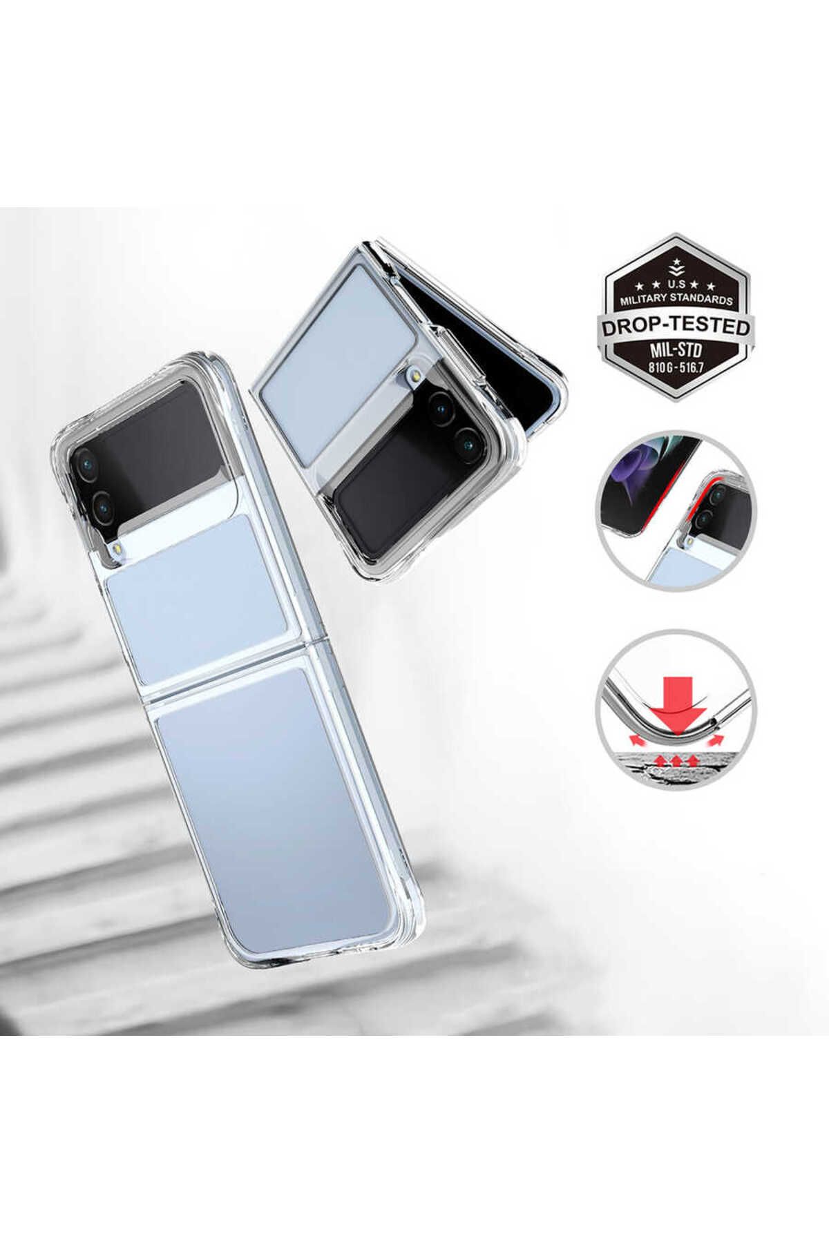 Galaxy Z Flip 4 Uyumlu Zore Vonn Kılıf-Renksiz Galaxy Z Flip 4 Uyumlu Zore Vonn Kılıf-Renksiz