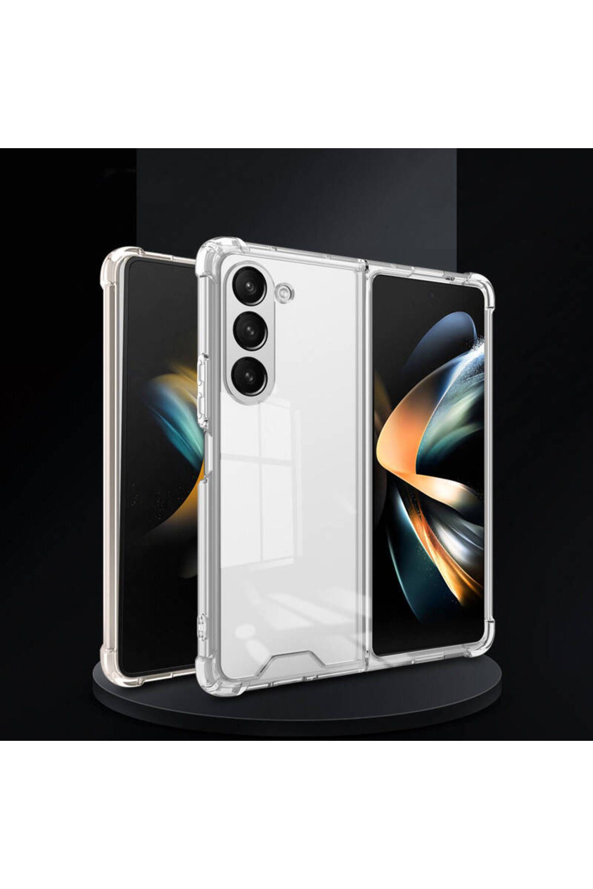 Galaxy Z Fold 5 Uyumlu Zore Nitro Anti Shock Silikon-Renksiz