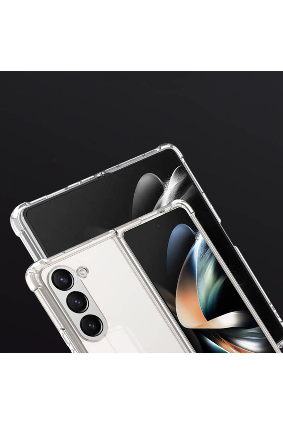 Galaxy Z Fold 5 Uyumlu Zore Nitro Anti Shock Silikon-Renksiz Galaxy Z Fold 5 Uyumlu Zore Nitro Anti Shock Silikon-Renksiz