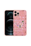 iPhone 12 Pro Max Uyumlu Desenli Sert Silikon Zore Mumila Kılıf-Pink Flower iPhone 12 Pro Max Uyumlu Desenli Sert Silikon Zore Mumila Kılıf-Pink Flower