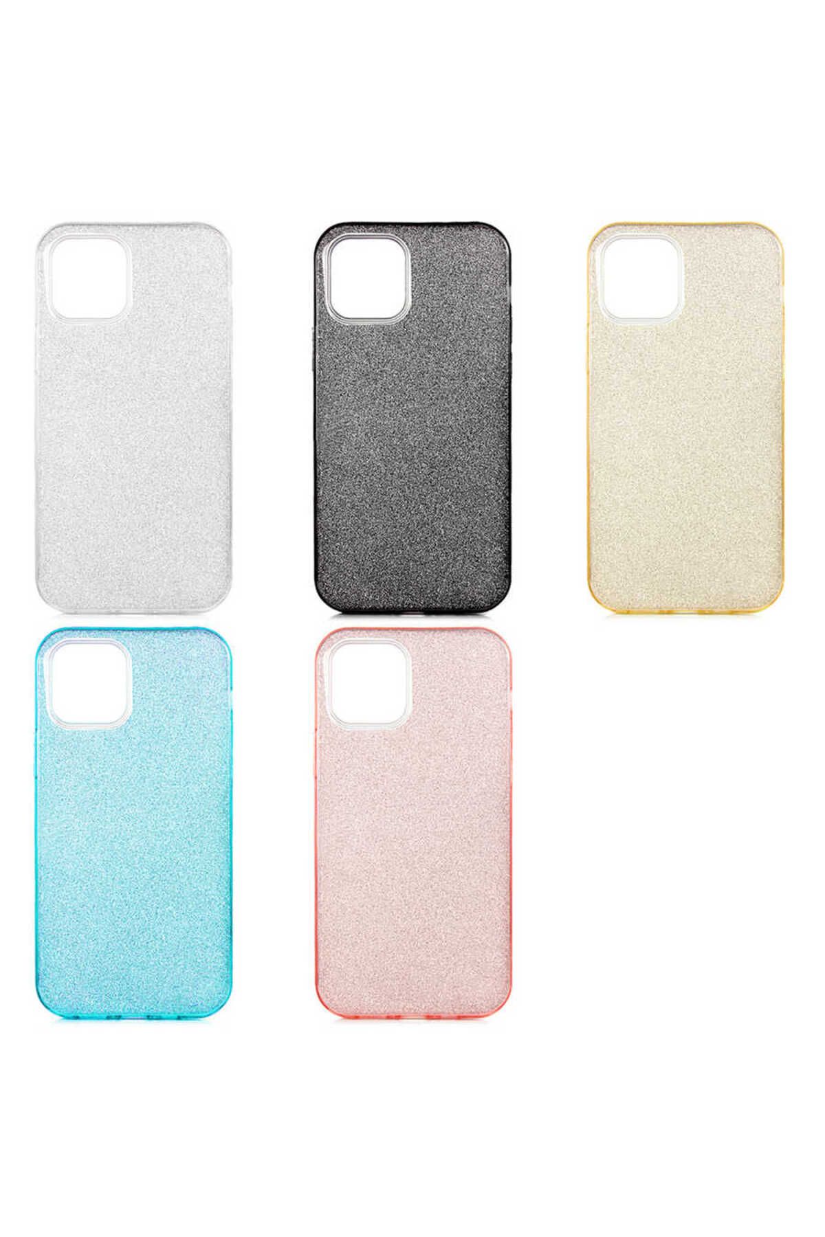 iPhone 12 Mini Uyumlu Zore Shining Silikon-Gold
