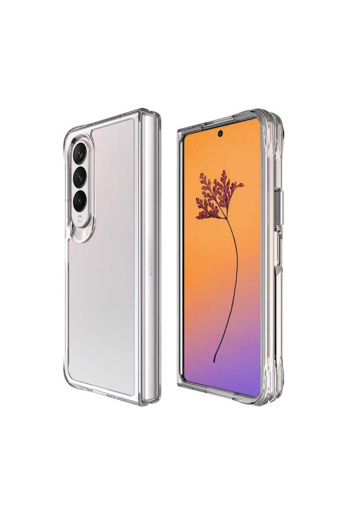 Galaxy Z Fold 4 Uyumlu Zore Vonn Kılıf-Renksiz