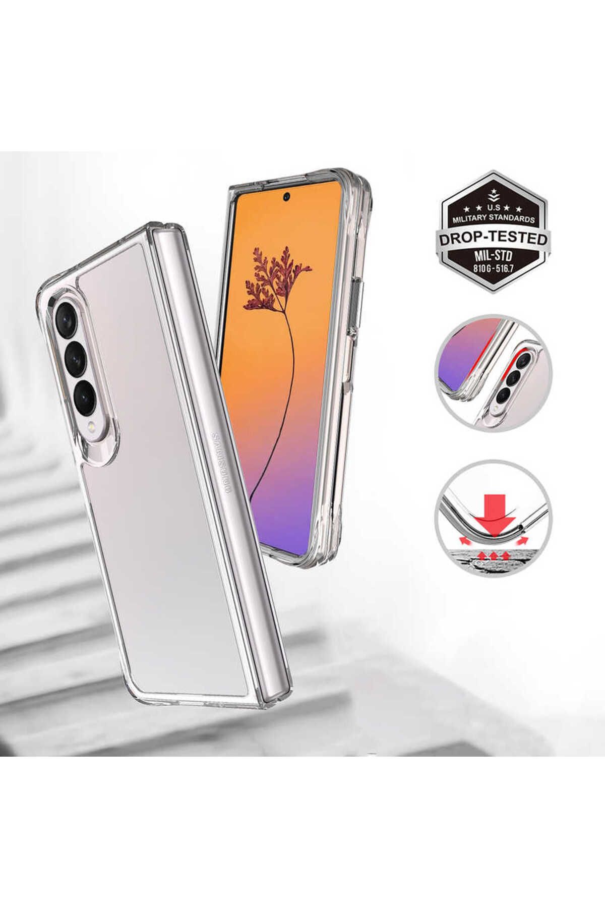 Galaxy Z Fold 4 Uyumlu Zore Vonn Kılıf-Renksiz