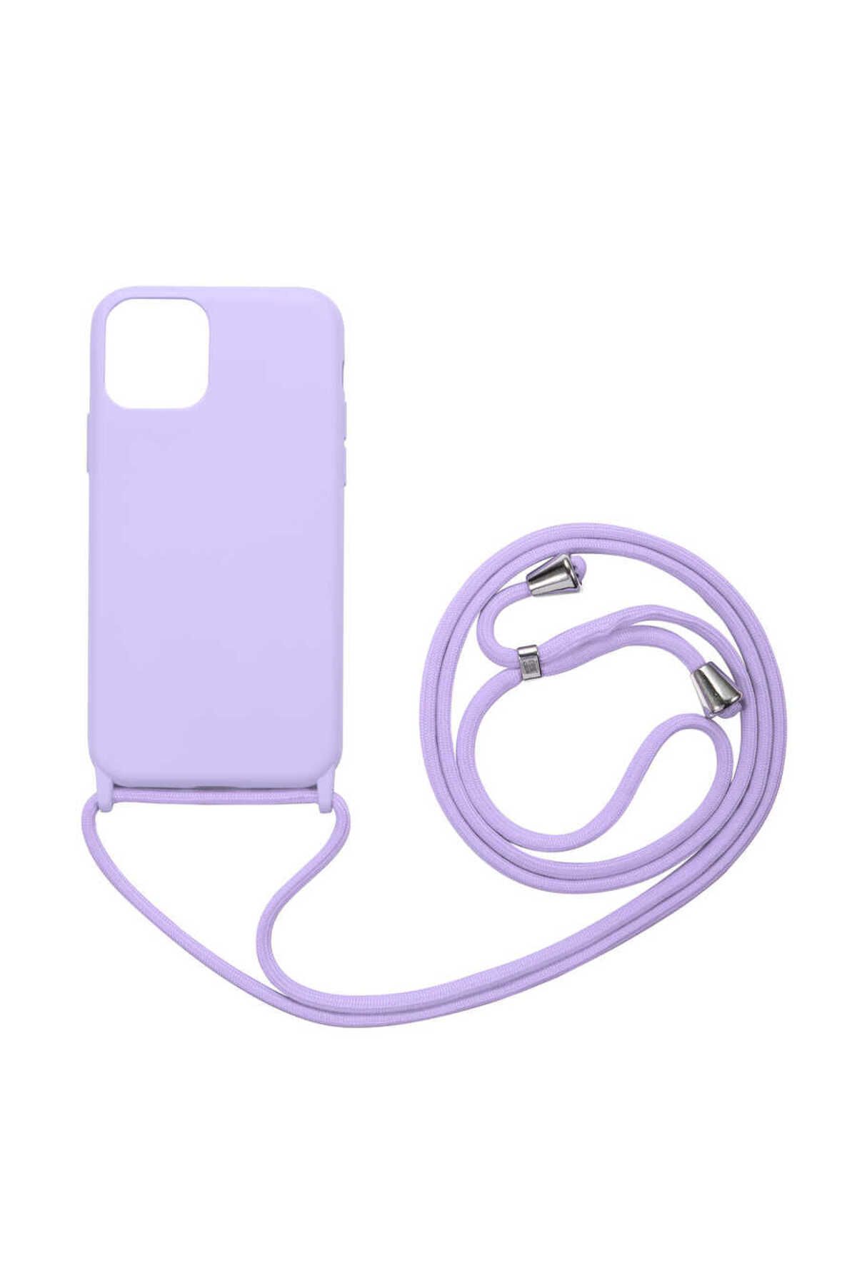 iPhone 12 Mini Uyumlu Zore Ropi Kılıf-Mor