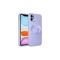 iPhone 11 Uyumlu Kamera Korumalı Simli Pop Soketli Lüks Zore Koton Soketli Kılıf-Lila