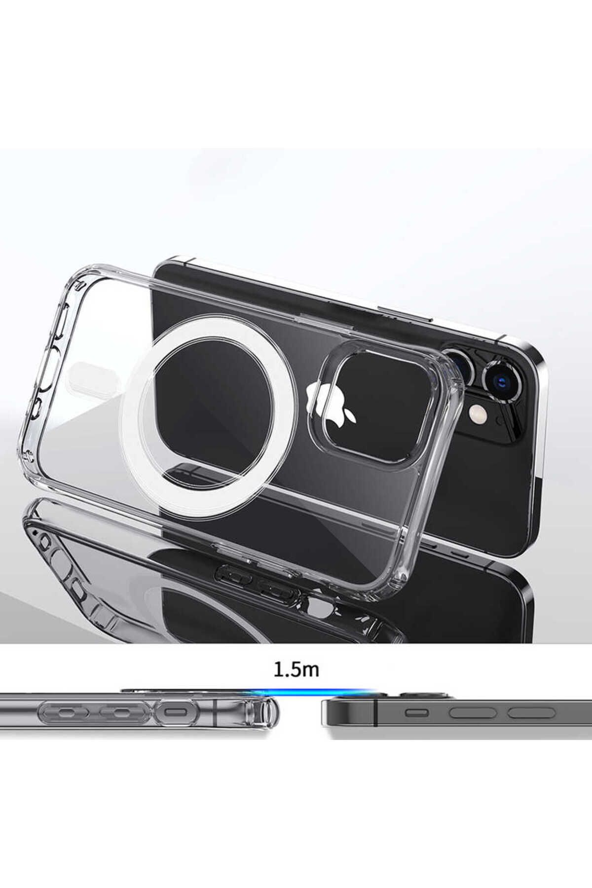 iPhone 11 Uyumlu Zore Tacsafe Wireless Kılıf-Renksiz iPhone 11 Uyumlu Zore Tacsafe Wireless Kılıf-Renksiz