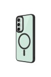 Galaxy S23 FE Uyumlu Wireless Şarj Özellikli Zore Krom Magsafe Silikon Kılıf-Pembe Açık Galaxy S23 FE Uyumlu Wireless Şarj Özellikli Zore Krom Magsafe Silikon Kılıf-Pembe Açık