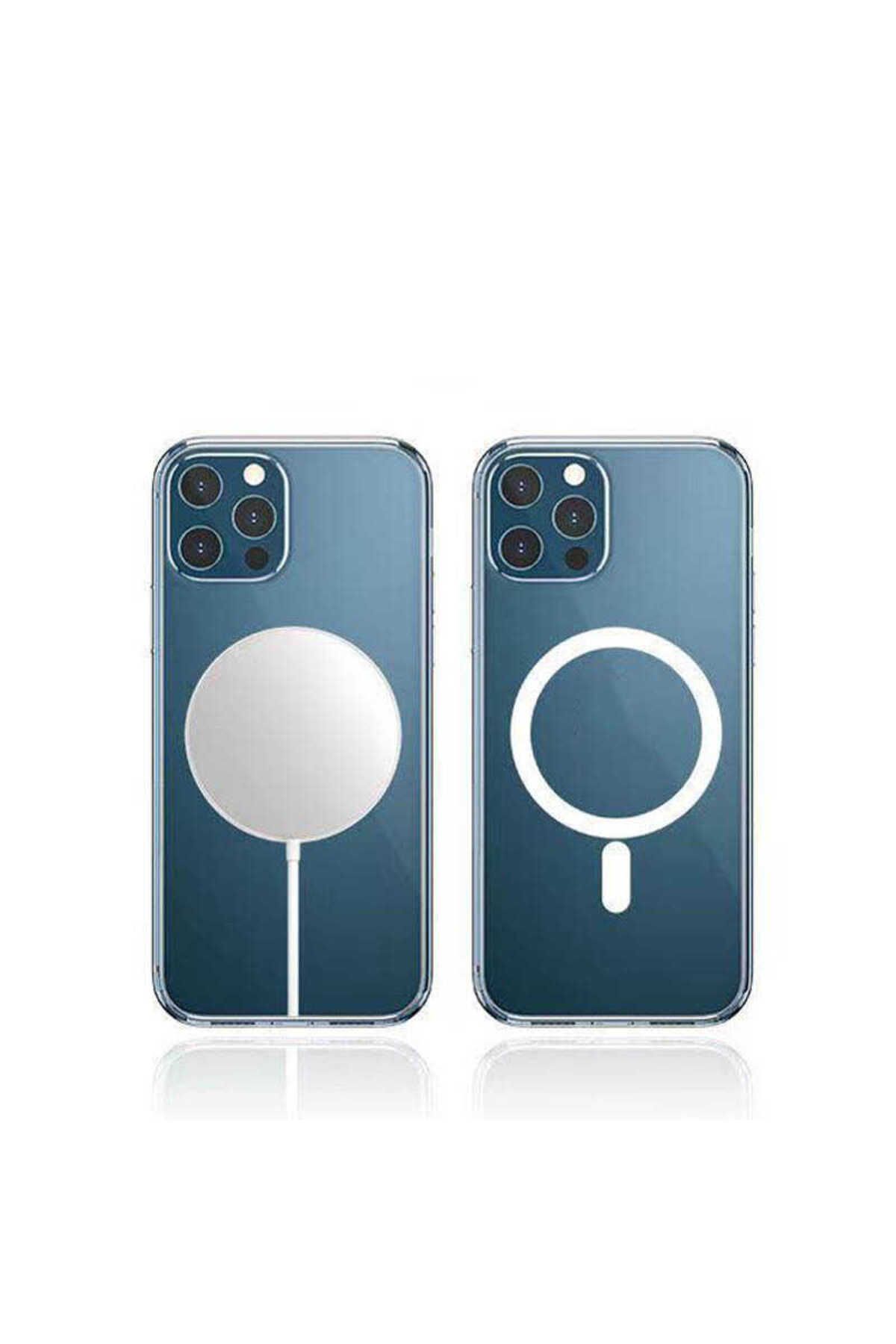 iPhone 11 Pro Max Uyumlu Zore Tacsafe Wireless Kılıf-Renksiz