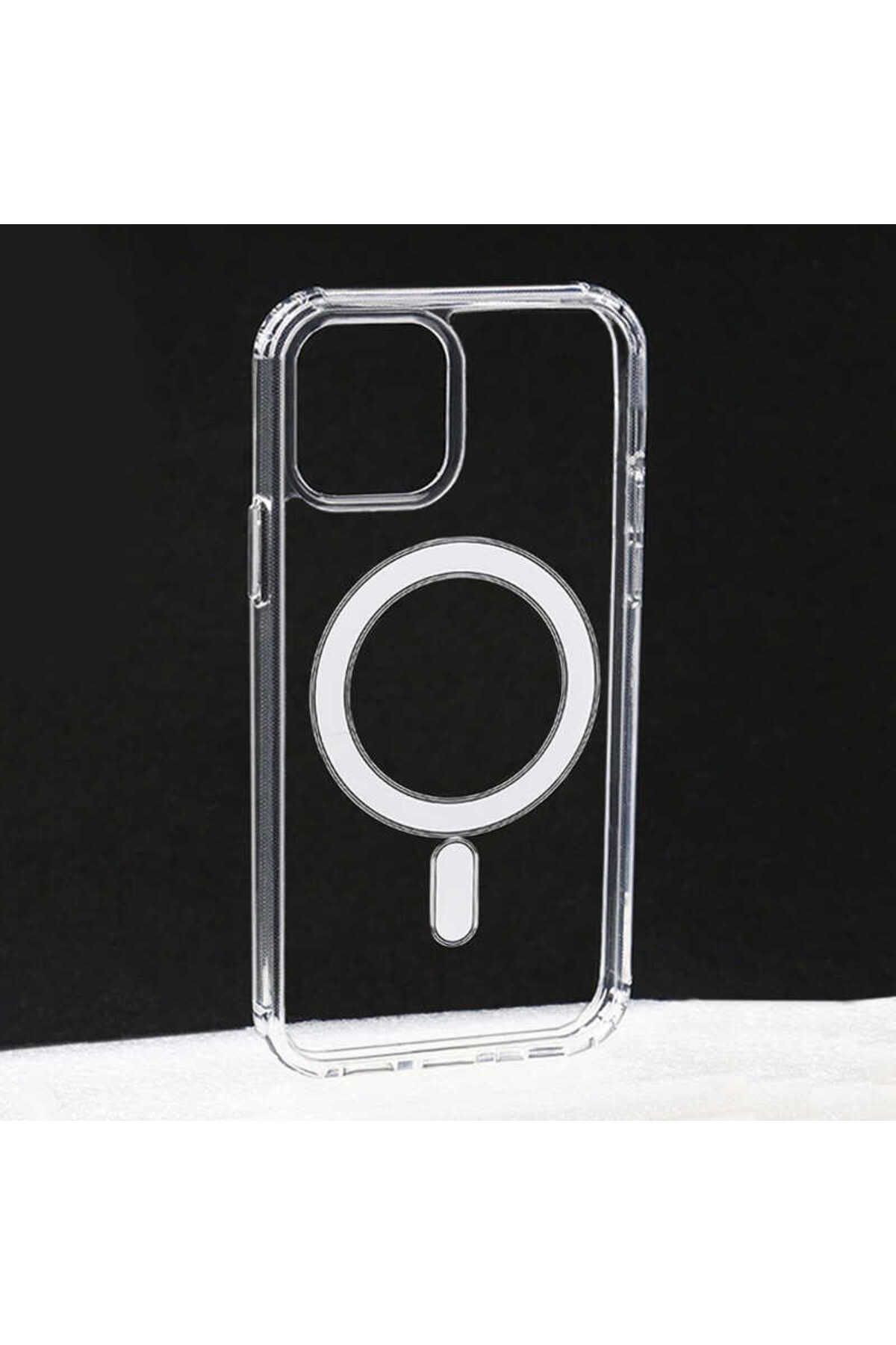 iPhone 11 Pro Max Uyumlu Zore Tacsafe Wireless Kılıf-Renksiz