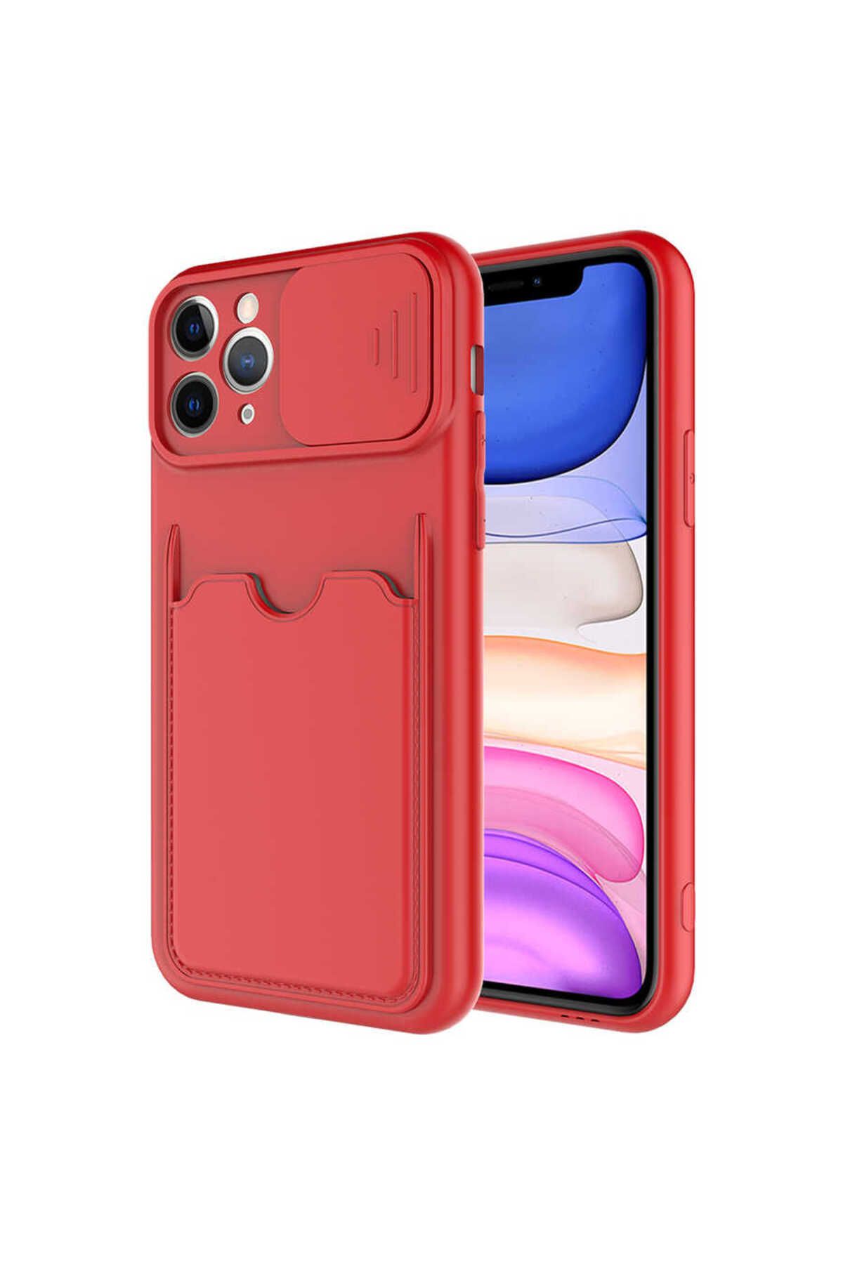 iPhone 11 Pro Max Uyumlu  Kartix Kılıf-Kırmızı