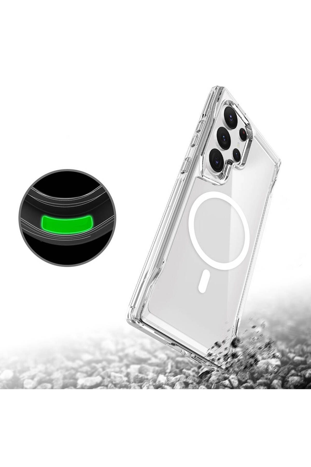 Galaxy S24 Ultra Kılıf Zore Magsafe Şarj Özellikli T-Max Magsafe Kapak-Renksiz Galaxy S24 Ultra Kılıf Zore Magsafe Şarj Özellikli T-Max Magsafe Kapak-Renksiz