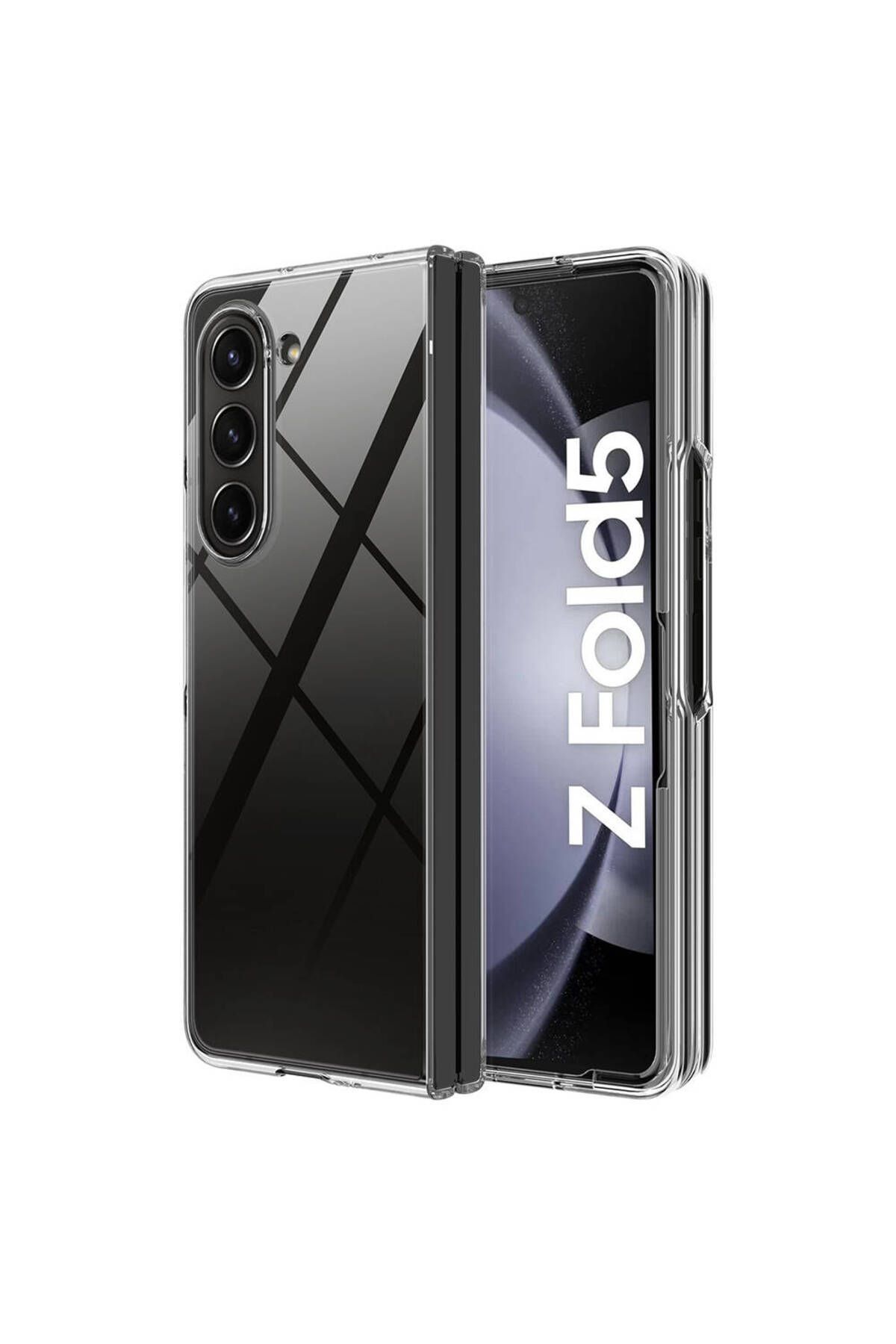 Galaxy Z Fold 5 Uyumlu Zore Droga Kılıf-Renksiz