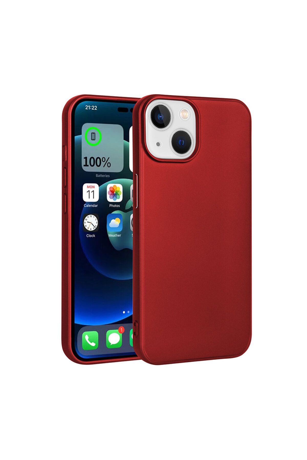 iPhone 15 Uyumlu Zore Premier Silikon Kılıf-Kırmızı