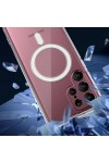Galaxy S23 Ultra Uyumlu Zore Magsafe Şarj Özellikli Şeffaf Sert PC Zore Embos Kılıf- Galaxy S23 Ultra Uyumlu Zore Magsafe Şarj Özellikli Şeffaf Sert PC Zore Embos Kılıf-