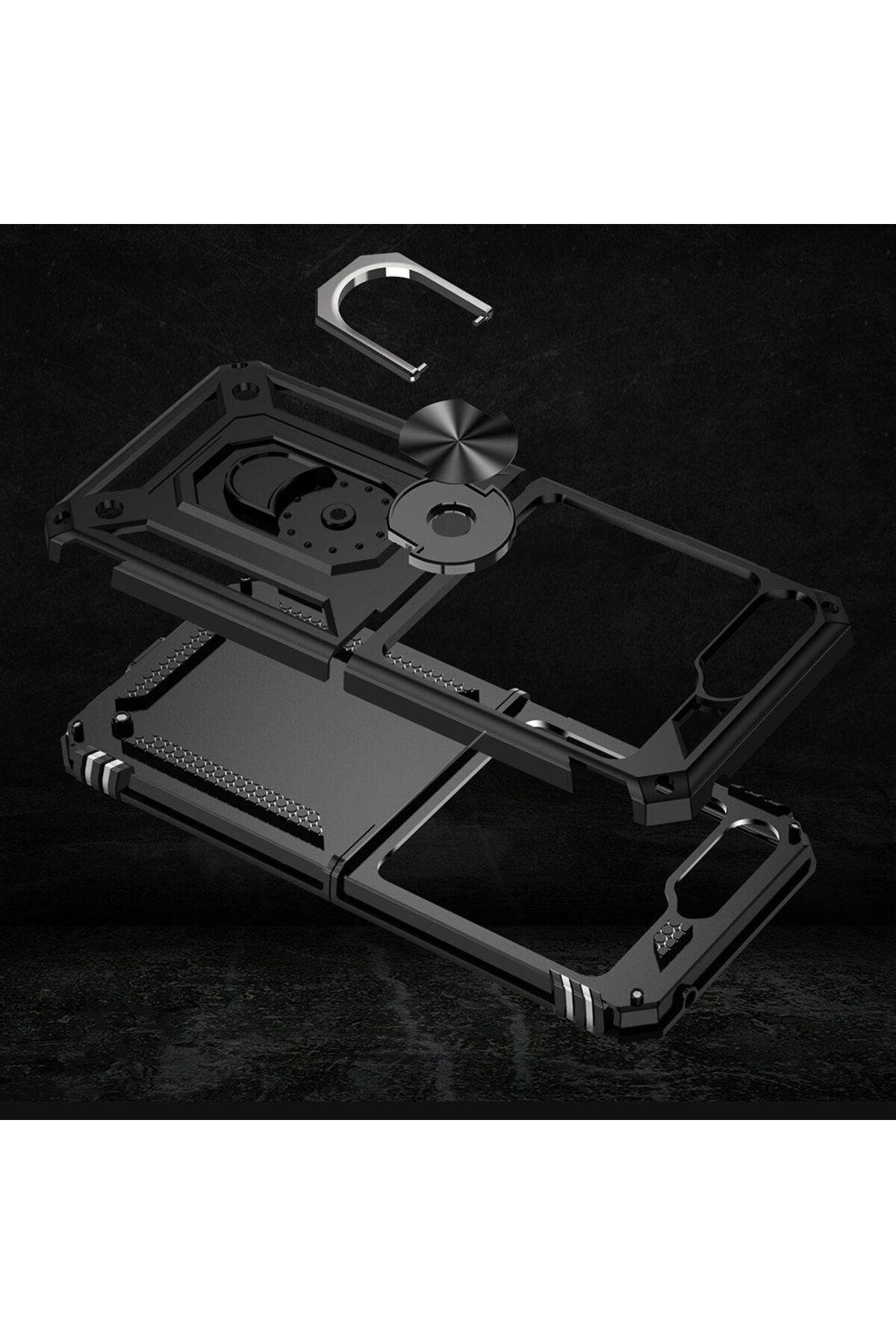 Galaxy Z Flip 5 Uyumlu Zore Vega Kılıf-Siyah Galaxy Z Flip 5 Uyumlu Zore Vega Kılıf-Siyah