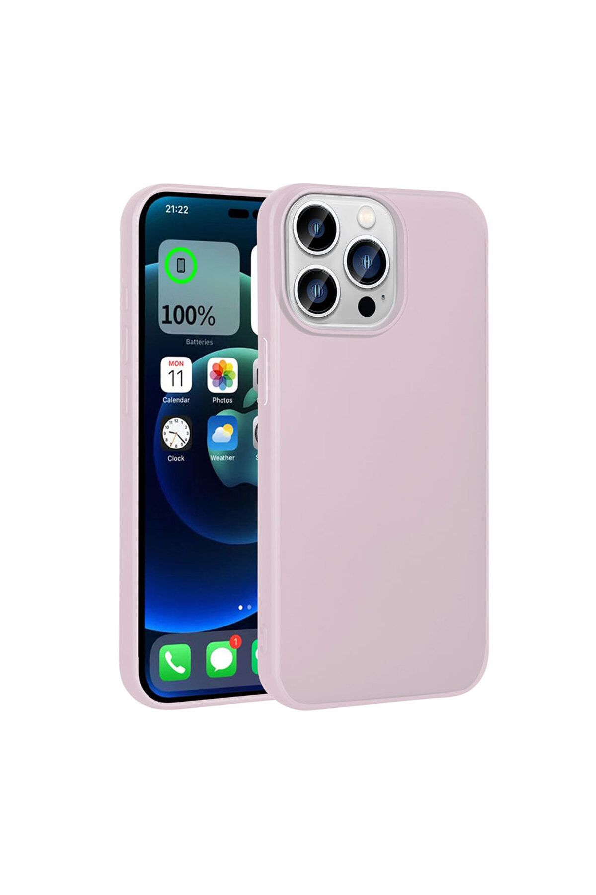 iPhone 15 Pro Uyumlu Zore Premier Silikon Kılıf-Rose Gold