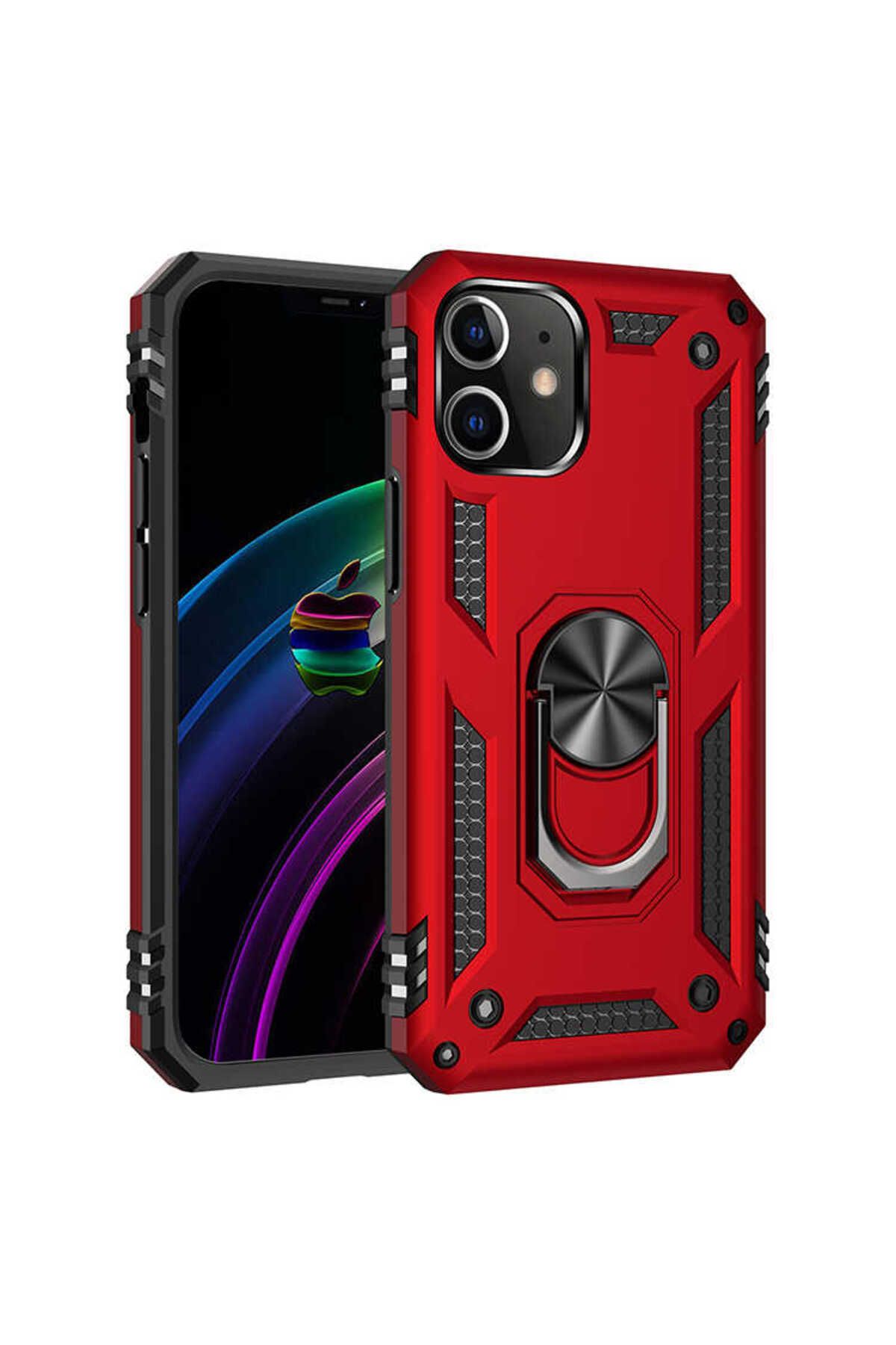 iPhone 12 Mini Uyumlu Zore Vega Kılıf-Kırmızı
