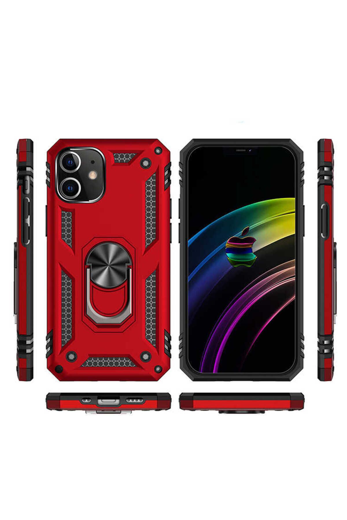 iPhone 12 Mini Uyumlu Zore Vega Kılıf-Kırmızı iPhone 12 Mini Uyumlu Zore Vega Kılıf-Kırmızı