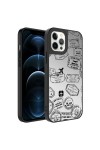 iPhone 12 Pro Max Uyumlu Aynalı Desenli Kamera Korumalı Parlak Zore Mirror Kılıf-Seyahat iPhone 12 Pro Max Uyumlu Aynalı Desenli Kamera Korumalı Parlak Zore Mirror Kılıf-Seyahat