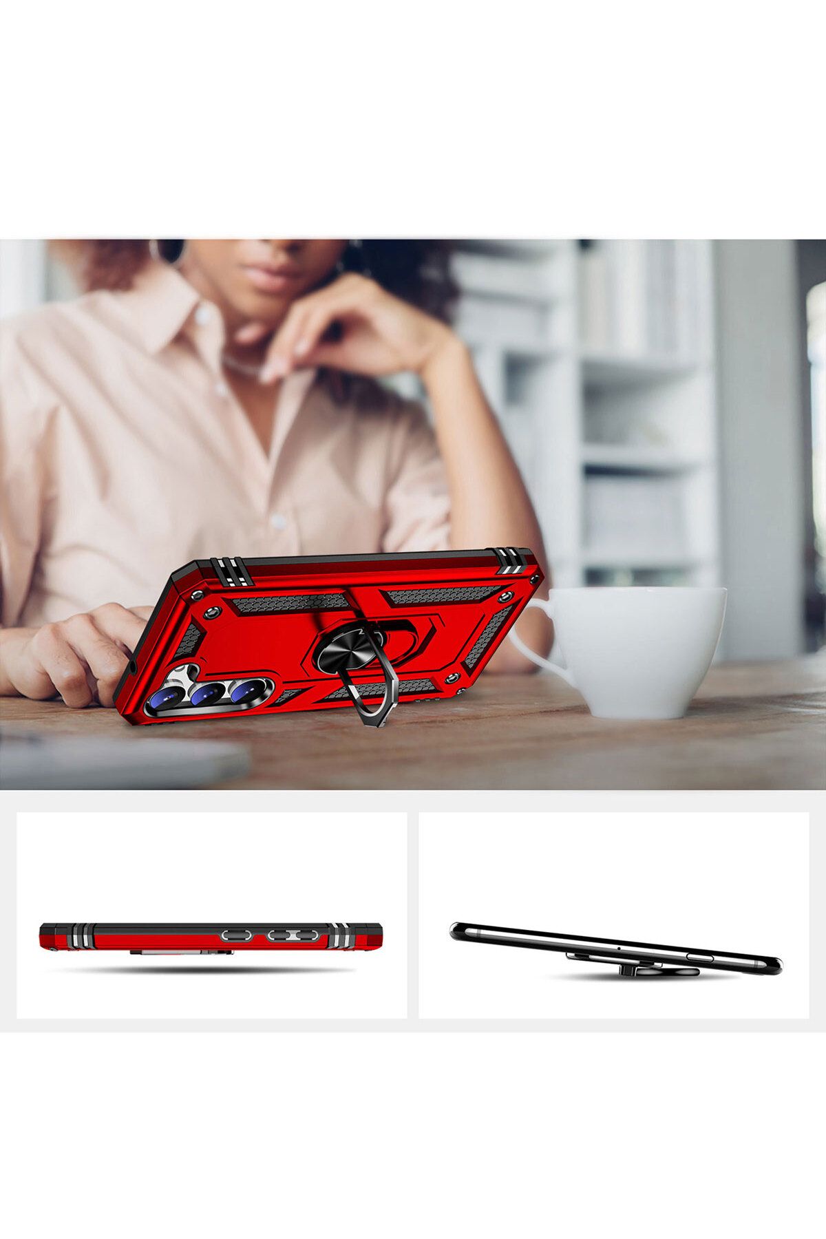 Galaxy S23 Uyumlu Zore Vega Kılıf-Kırmızı Galaxy S23 Uyumlu Zore Vega Kılıf-Kırmızı