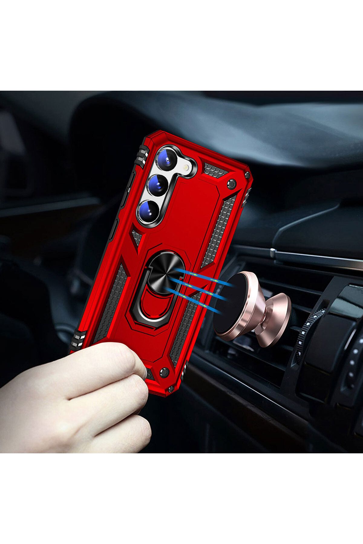 Galaxy S23 Uyumlu Zore Vega Kılıf-Kırmızı Galaxy S23 Uyumlu Zore Vega Kılıf-Kırmızı