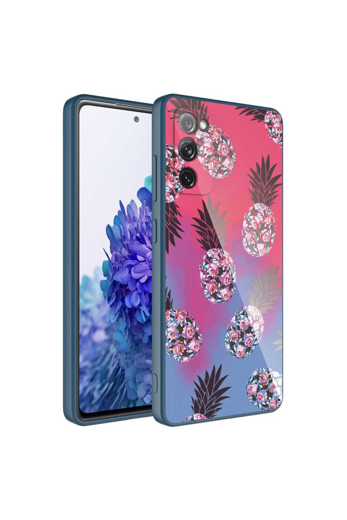 Galaxy S20 FE Uyumlu Kamera Korumalı Desenli Sert Silikon Zore Epoksi Kılıf-NO3