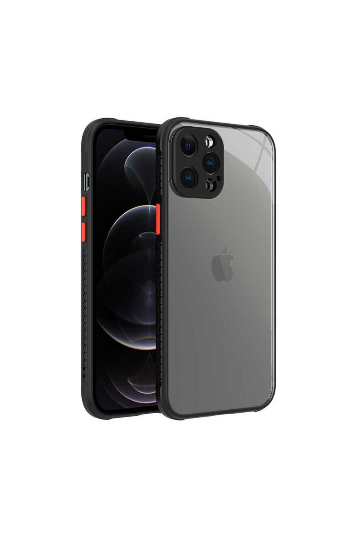 iPhone 12 Pro Max Uyumlu  Kaff Kılıf-Siyah