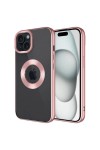 iPhone 15 Uyumlu Kamera Korumalı Logo Gösteren Zore Omega Kılıf-Rose Gold iPhone 15 Uyumlu Kamera Korumalı Logo Gösteren Zore Omega Kılıf-Rose Gold
