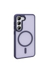 Galaxy S23 Kılıf Magsafe Şarj Özellikli Mat Arka Yüzey Zore Sio Kapak-Koyu Mor Galaxy S23 Kılıf Magsafe Şarj Özellikli Mat Arka Yüzey Zore Sio Kapak-Koyu Mor