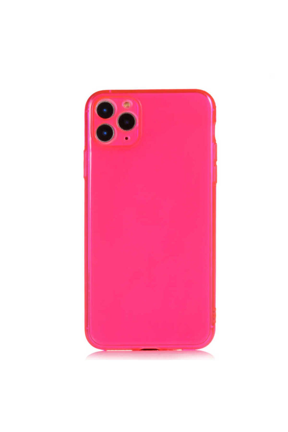 iPhone 11 Pro Max Uyumlu Zore Mun Silikon-Pembe