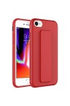 iPhone SE 2022 Uyumlu Zore Qstand Kılıf-Kırmızı iPhone SE 2022 Uyumlu Zore Qstand Kılıf-Kırmızı