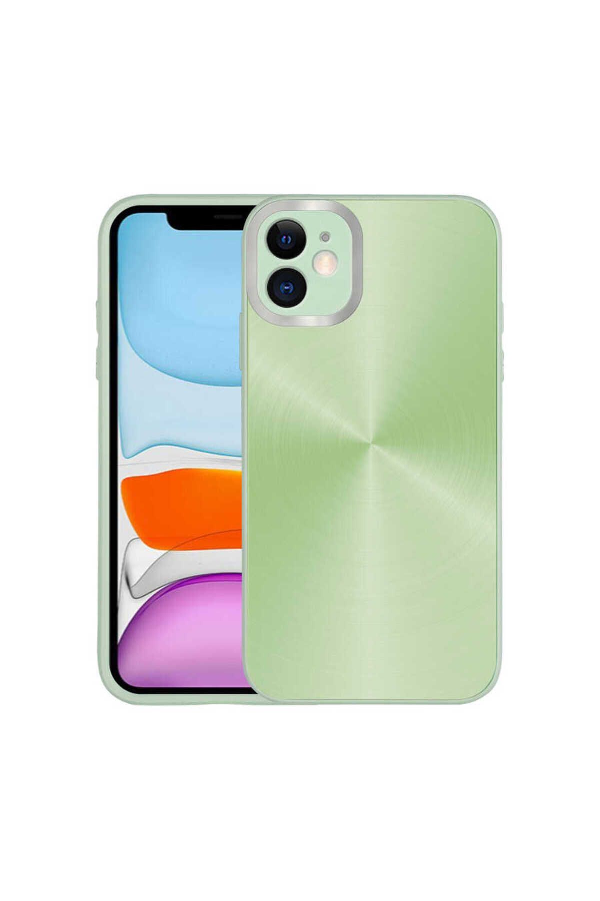 iPhone 11 Uyumlu Kamera Korumalı Sert Zore Desa Kılıf-Açık Yeşil iPhone 11 Uyumlu Kamera Korumalı Sert Zore Desa Kılıf-Açık Yeşil
