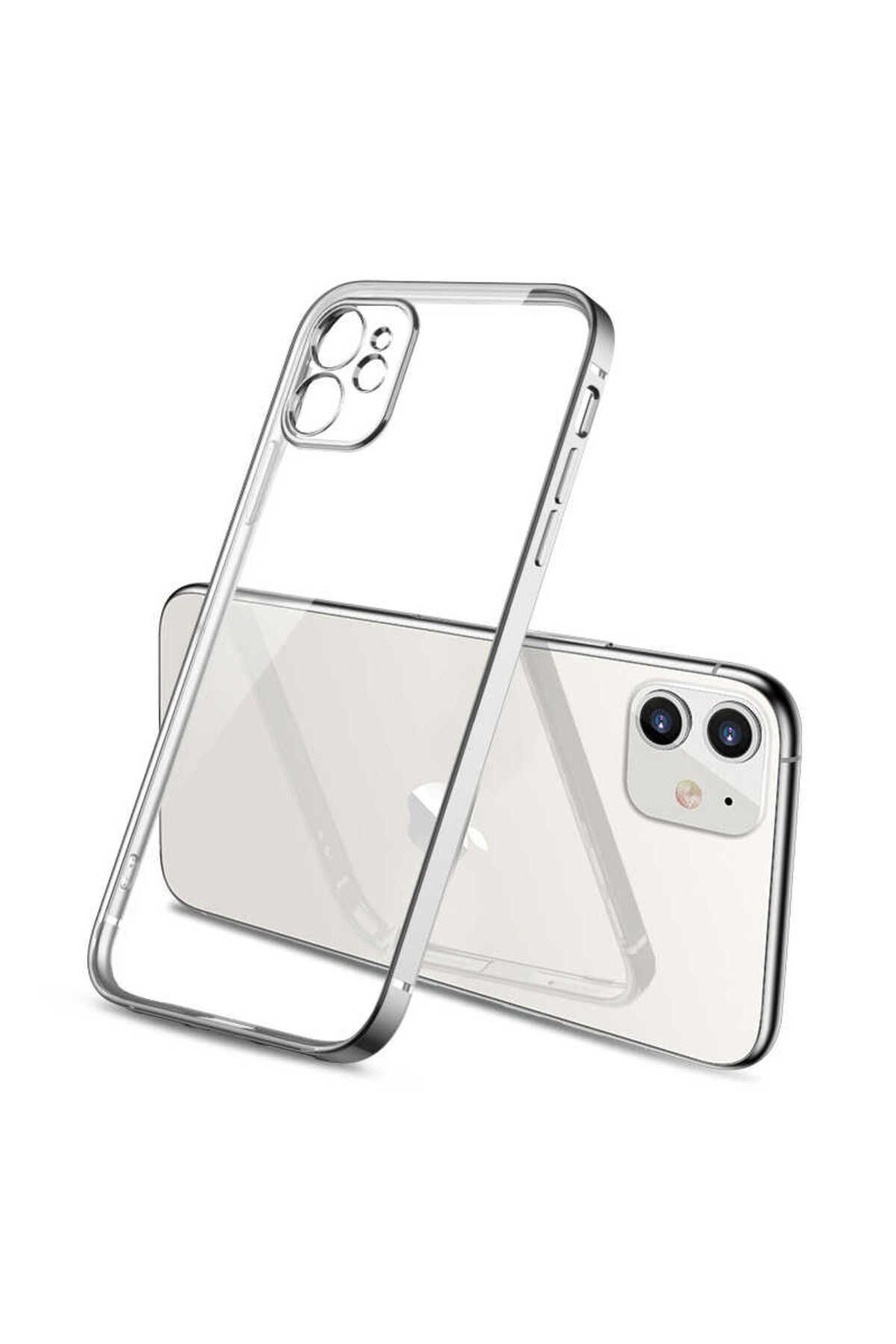 iPhone 11 Uyumlu Zore Gbox Kılıf-Gümüş