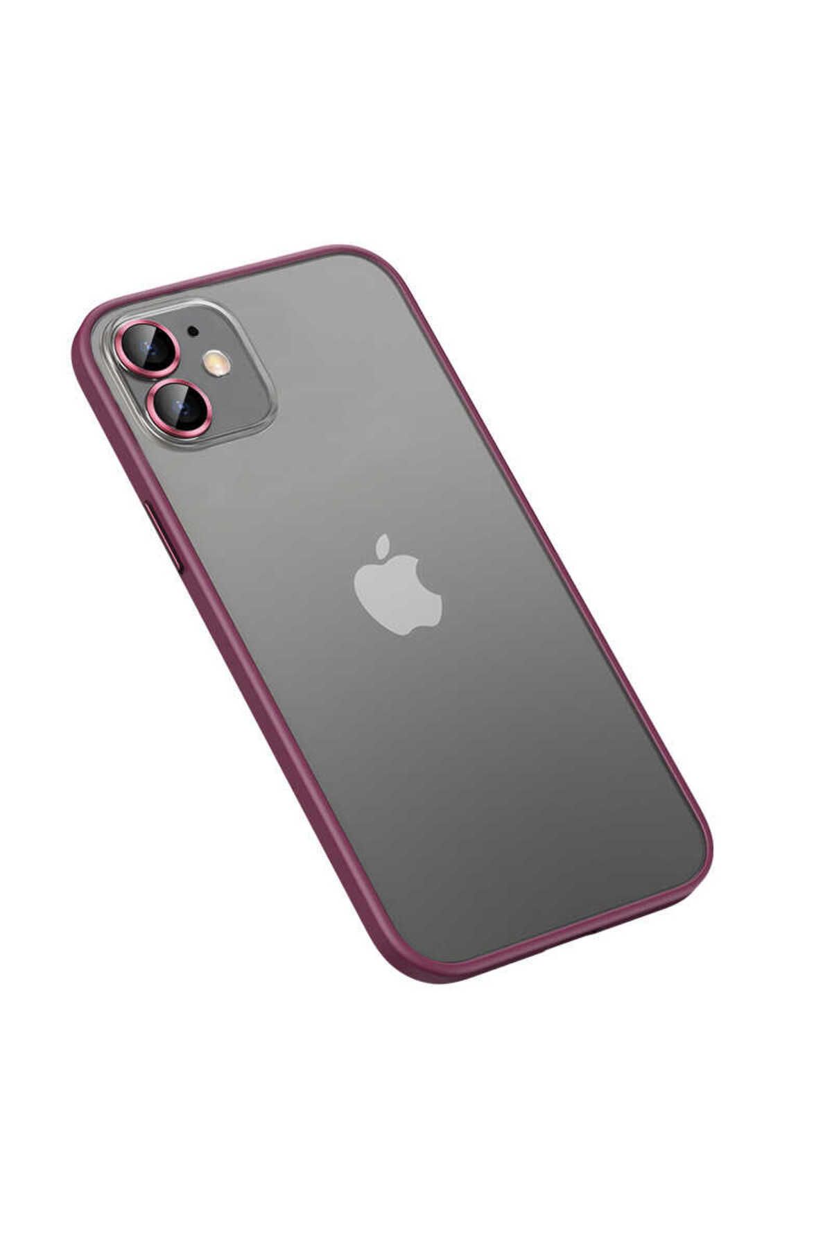 iPhone 11 Uyumlu Zore Retro Kılıf-Koyu Mor