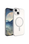 iPhone 15 Uyumlu Zore Wireless Şarj Özellikli Pixel Magsafe Kılıf-Koyu Gri iPhone 15 Uyumlu Zore Wireless Şarj Özellikli Pixel Magsafe Kılıf-Koyu Gri