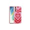 Galaxy S21 FE Uyumlu Simli Desenli Kamera Korumalı Parlak Zore Popy Kılıf-Kalp
