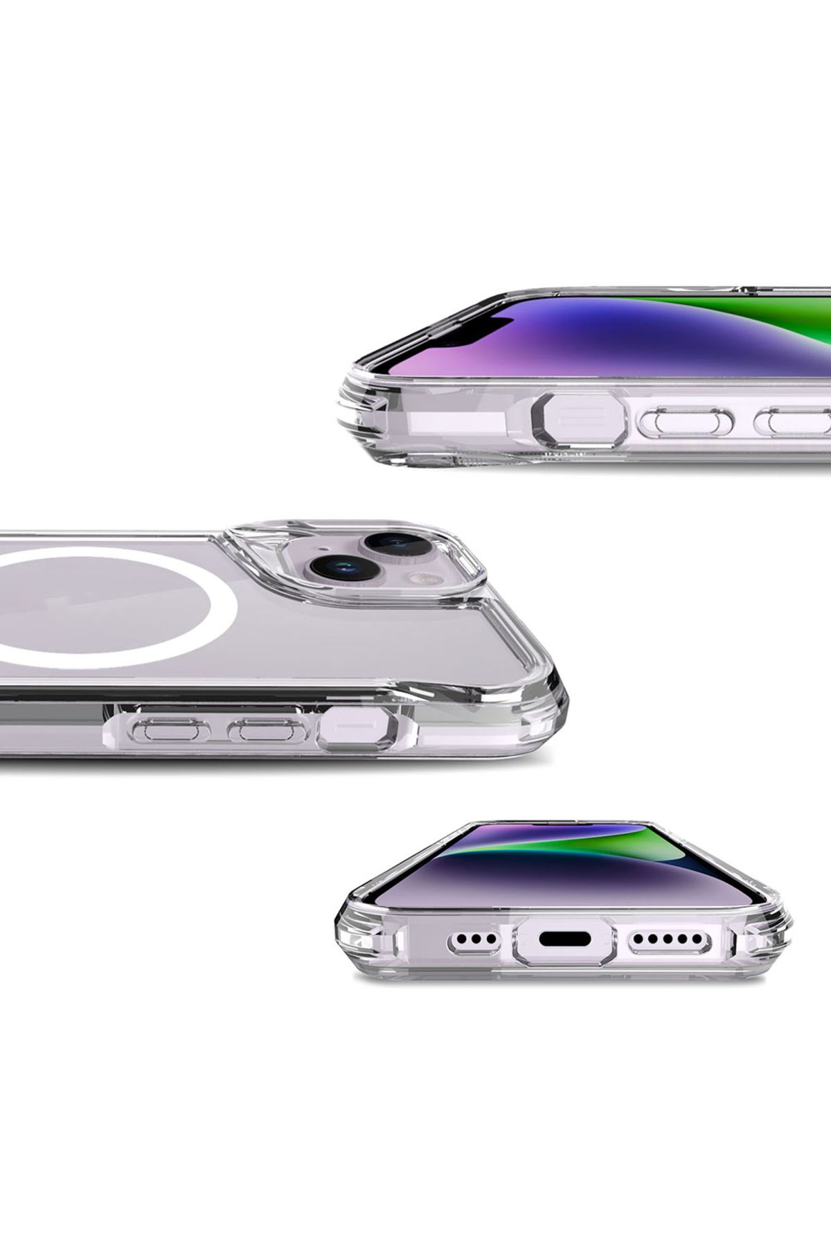 iPhone 15 Uyumlu Zore Magsafe Şarj Özellikli T-Max Magsafe Kılıf-Renksiz iPhone 15 Uyumlu Zore Magsafe Şarj Özellikli T-Max Magsafe Kılıf-Renksiz