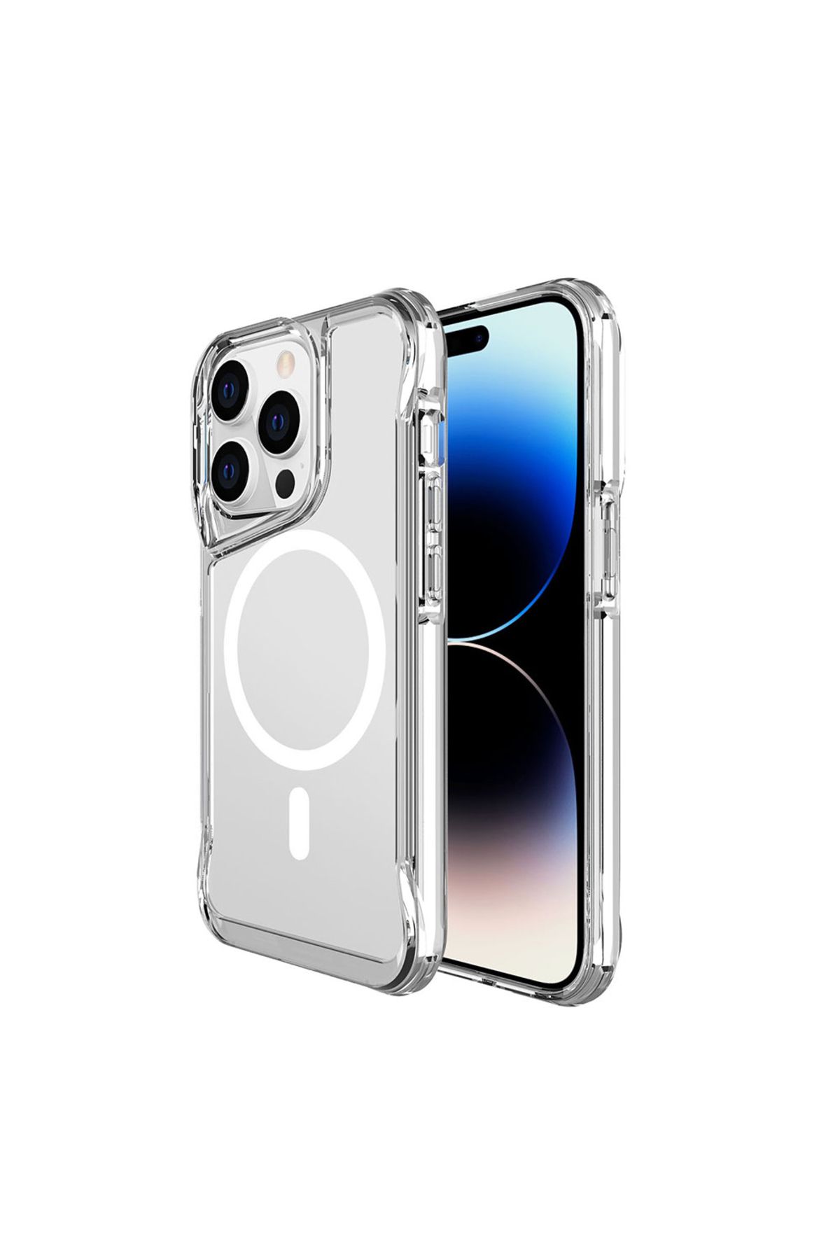 iPhone 15 Pro Uyumlu Zore Magsafe Şarj Özellikli T-Max Magsafe Kılıf-Renksiz iPhone 15 Pro Uyumlu Zore Magsafe Şarj Özellikli T-Max Magsafe Kılıf-Renksiz