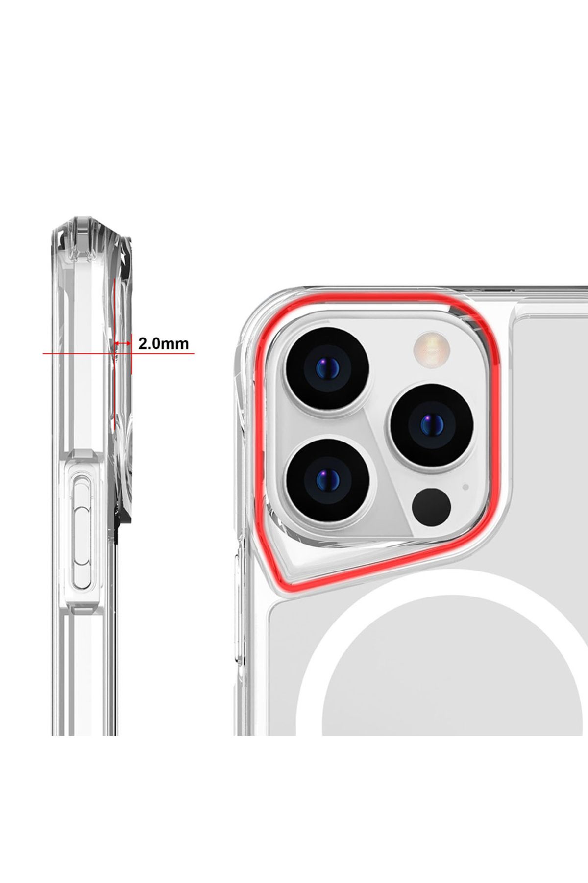 iPhone 15 Pro Uyumlu Zore Magsafe Şarj Özellikli T-Max Magsafe Kılıf-Renksiz iPhone 15 Pro Uyumlu Zore Magsafe Şarj Özellikli T-Max Magsafe Kılıf-Renksiz