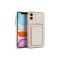 iPhone 11 Uyumlu Zore Bark Kartlıklı Kılıf-Beyaz