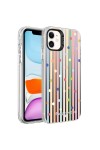 iPhone 11 Uyumlu Desenli Zore Silver Sert Kılıf-Noktalar iPhone 11 Uyumlu Desenli Zore Silver Sert Kılıf-Noktalar